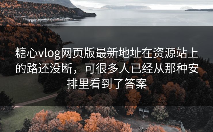 糖心vlog网页版最新地址在资源站上的路还没断，可很多人已经从那种安排里看到了答案